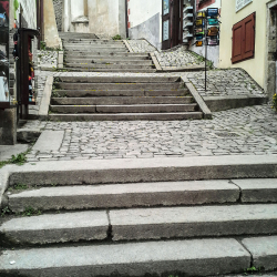 Schodiště a dlažba Český Krumlov