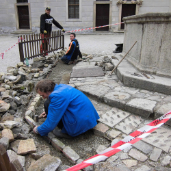 Rekonstrukce přídlažby II nádvoří